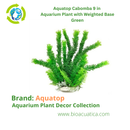 Aquatop Cabomba Green 9 in Aquarium Artificial Plant with Weighted Base