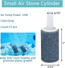 AQUANEAT Aquarium Air Stones 1 inch, Aerator Bubble Diffuser, Fish Tanks, and Hydroponics