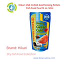 Hikari USA Cichlid Gold Sinking Mini Pellets Fish Food 1ea/12 oz, Color Enhancing Diet